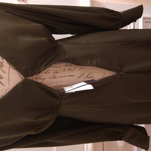 NWT Banana Republic olive green dress Sz 2 - Picture 7 of 12